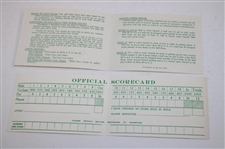 1985 Masters Tournament Official Scorecard w/Thursday, Saturday & Sunday Pairing Sheets