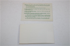 1985 Masters Tournament Official Scorecard w/Thursday, Saturday & Sunday Pairing Sheets