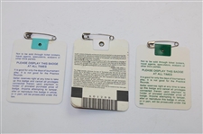 Nick Faldo Signed 1989, 1990, & 1996 Masters Tournament SERIES Badges JSA ALOA