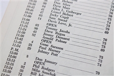 1964 Masters Tournament Thursday (x2), Friday & Par-3 Tournament Pairing Sheets - Arnold Palmer Winner