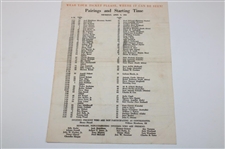 1964 Masters Tournament Thursday (x2), Friday & Par-3 Tournament Pairing Sheets - Arnold Palmer Winner