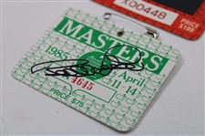 Bernhard Langer Signed 1985 & 1993 Masters Tournament Badges JSA ALOA