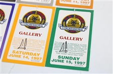 Ernie Els Signed 1997 US Open at Congressional Ticket Set JSA ALOA
