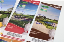 Rocco Mediate Signed 2008 US Open at Torrey Pines 'Tiger & Me' Ticket Set JSA ALOA