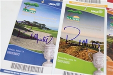 Rocco Mediate Signed 2008 US Open at Torrey Pines 'Tiger & Me' Ticket Set JSA ALOA