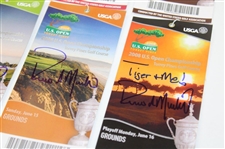 Rocco Mediate Signed 2008 US Open at Torrey Pines 'Tiger & Me' Ticket Set JSA ALOA