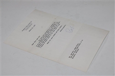 Bobby Jones Signed 1967 Typed Letter with Birthday Appreciation Content JSA ALOA