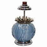 Circa 1920s Rookwood Golf & Other Sports Blue Cigarette Dispenser