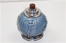 Circa 1920's Rookwood Golf & Other Sports Blue Cigarette Dispenser