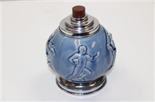 Circa 1920's Rookwood Golf & Other Sports Blue Cigarette Dispenser