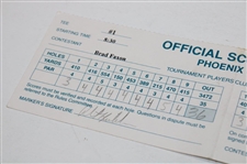 Phil Mickelson & Brad Faxon Signed 1995 Phoenix Open Scorecard