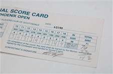Phil Mickelson & Brad Faxon Signed 1995 Phoenix Open Scorecard