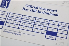 Watson, Mickelson, Stewart & Five (5) Others Signed Bayhill Invitational Scorecards