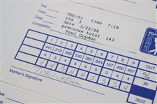 Watson, Mickelson, Stewart & Five (5) Others Signed Bayhill Invitational Scorecards