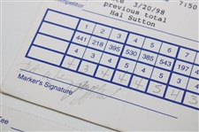 Watson, Mickelson, Stewart & Five (5) Others Signed Bayhill Invitational Scorecards