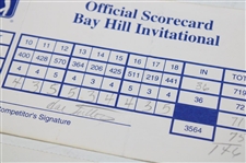 Watson, Mickelson, Stewart & Five (5) Others Signed Bayhill Invitational Scorecards