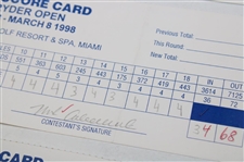 Norman, Cink, Duval & Five (5) Others Signed Doral Ryder Open Scorecards