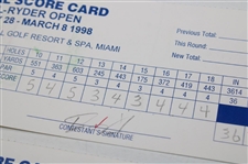 Norman, Cink, Duval & Five (5) Others Signed Doral Ryder Open Scorecards