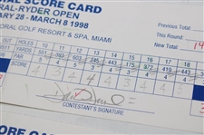 Norman, Cink, Duval & Five (5) Others Signed Doral Ryder Open Scorecards