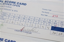 Faldo, Azinger, Price & Five (5) Others Signed 1998 & 1999 Doral Ryder Open Scorecards