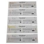 Couples, Daly, Olazabal & Seven (7) Others Signed 1998 & 1999 Nissan Open Scorecards