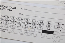 Couples, Daly, Olazabal & Seven (7) Others Signed 1998 & 1999 Nissan Open Scorecards