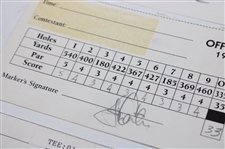 Couples, Daly, Olazabal & Seven (7) Others Signed 1998 & 1999 Nissan Open Scorecards