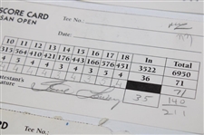 Couples, Daly, Olazabal & Seven (7) Others Signed 1998 & 1999 Nissan Open Scorecards