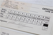 Couples, Daly, Olazabal & Seven (7) Others Signed 1998 & 1999 Nissan Open Scorecards