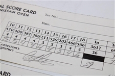 Couples, Daly, Olazabal & Seven (7) Others Signed 1998 & 1999 Nissan Open Scorecards