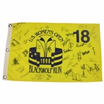 Multi Signed 1998 US Womens Open at Blackwolf Run Yellow Flag JSA ALOA