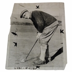 Harry Vardon 1927 Putting During '66' Round Original Photo 