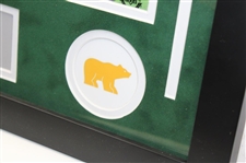 Jack Nicklaus & Tiger Woods Signed Oversize Lining Up Putt Photo - Framed UDA #BAM49409