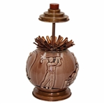 Circa 1920s Rookwood Golf & Other Sports Brown Cigarette Dispenser