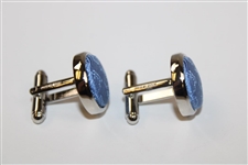 Masters Tournament Silk Lt Blue Logo Cuff Links in Original Box - Made in Italy