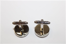 Masters Tournament Silk Lt Blue Logo Cuff Links in Original Box - Made in Italy