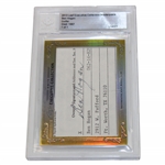 Ben Hogan Signed 2013 Leaf Executive Collection Masterpiece Cut Signature Card 1 of 1 Beckett #L14577
