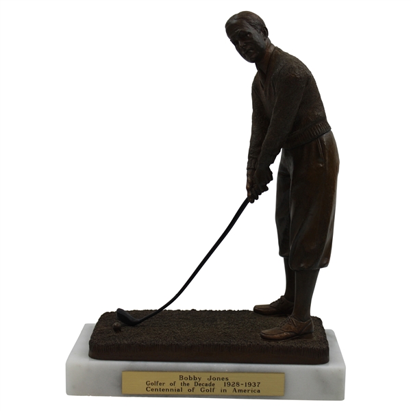 Bobby Jones Bronze Statue Pre-Swing Pose - Golfer of the Decade 1928 to 1937