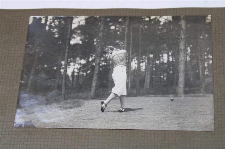 Bobby Jones Original Postcard & (5) Photos on Henry Cottons Scrapbook Page