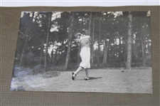 Bobby Jones Original Postcard & (5) Photos on Henry Cotton's Scrapbook Page