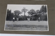 Bobby Jones Original Postcard & (5) Photos on Henry Cotton's Scrapbook Page