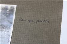 Bobby Jones Original Postcard & (5) Photos on Henry Cotton's Scrapbook Page