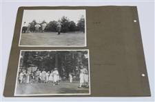 Bobby Jones Original Postcard & (5) Photos on Henry Cotton's Scrapbook Page