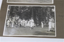 Bobby Jones Original Postcard & (5) Photos on Henry Cotton's Scrapbook Page