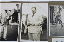 Bobby Jones Original Postcard & (5) Photos on Henry Cotton's Scrapbook Page