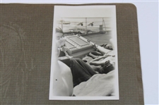 Bobby Jones Original Postcard & (5) Photos on Henry Cotton's Scrapbook Page