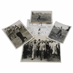 Henry Cotton's Personal Scrapbook Page w/ 1927 JH Taylor & Cotton Comic Illustration & (4) Original Photos