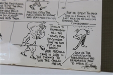 Henry Cotton's Personal Scrapbook Page w/ 1927 JH Taylor & Cotton Comic Illustration & (4) Original Photos