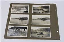 Henry Cotton's Personal Scrapbook Page w/ 1927 JH Taylor & Cotton Comic Illustration & (4) Original Photos