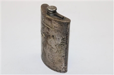 Vintage Pewter Golf Themed Flask